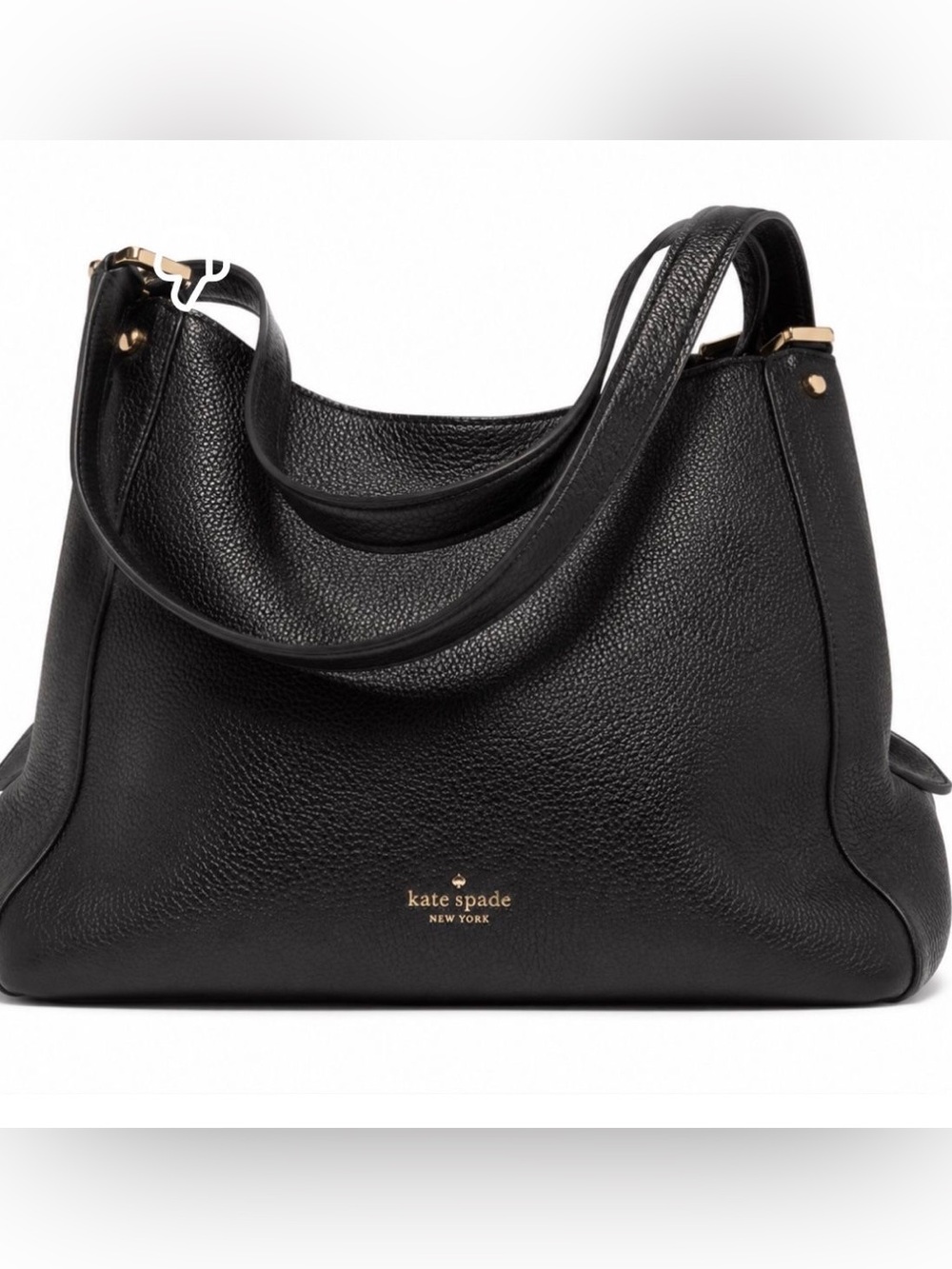 kate spade Black Pebbled Leather Shoulder Bag